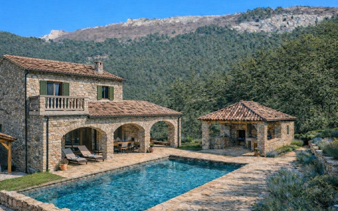 Buzet – građevinsko zemljište s idejnim arhitektonskim rješenjem